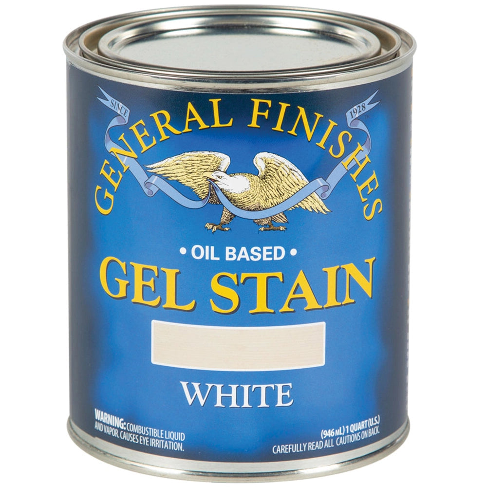 General Finishes Gel Stain, White, Half Pint