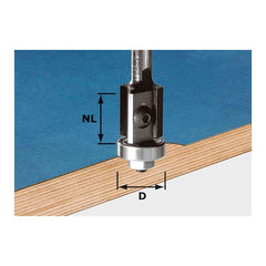 Festool Flush-Trimming Router Bit with Reversible Blades, 3/4'' Cutting Height (491082)