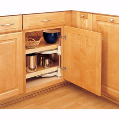 32" (813 mm) Width Half Moon Shelves With Hardware, Pivot & Slide, Wood - Maple (4WLS882-32-570)