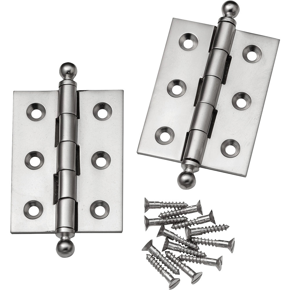 Satin Nickel Ball Tip 2" L x 1-1/2" W