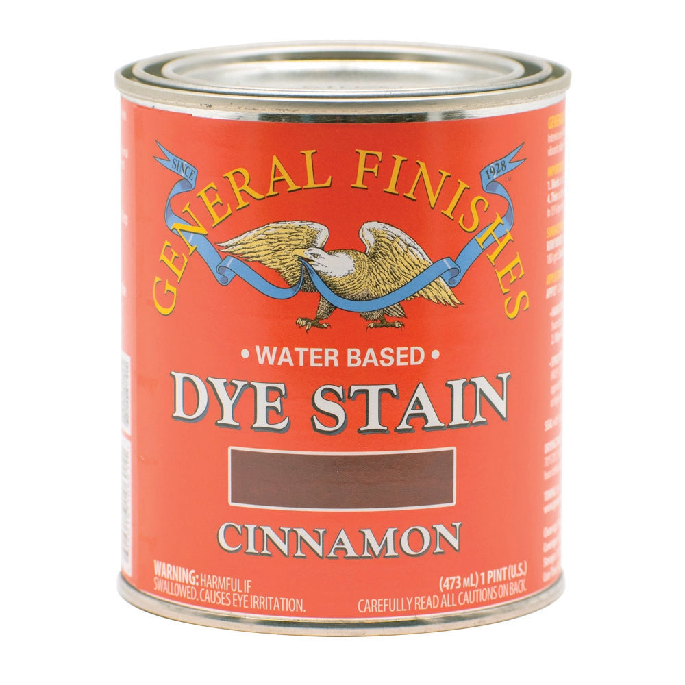 General Finishes Water Based Dye Stain, Cinnamon, Pint
