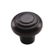 1-1/2''  Beaded Cabinet Knob, Dark  Oil-Rubbed