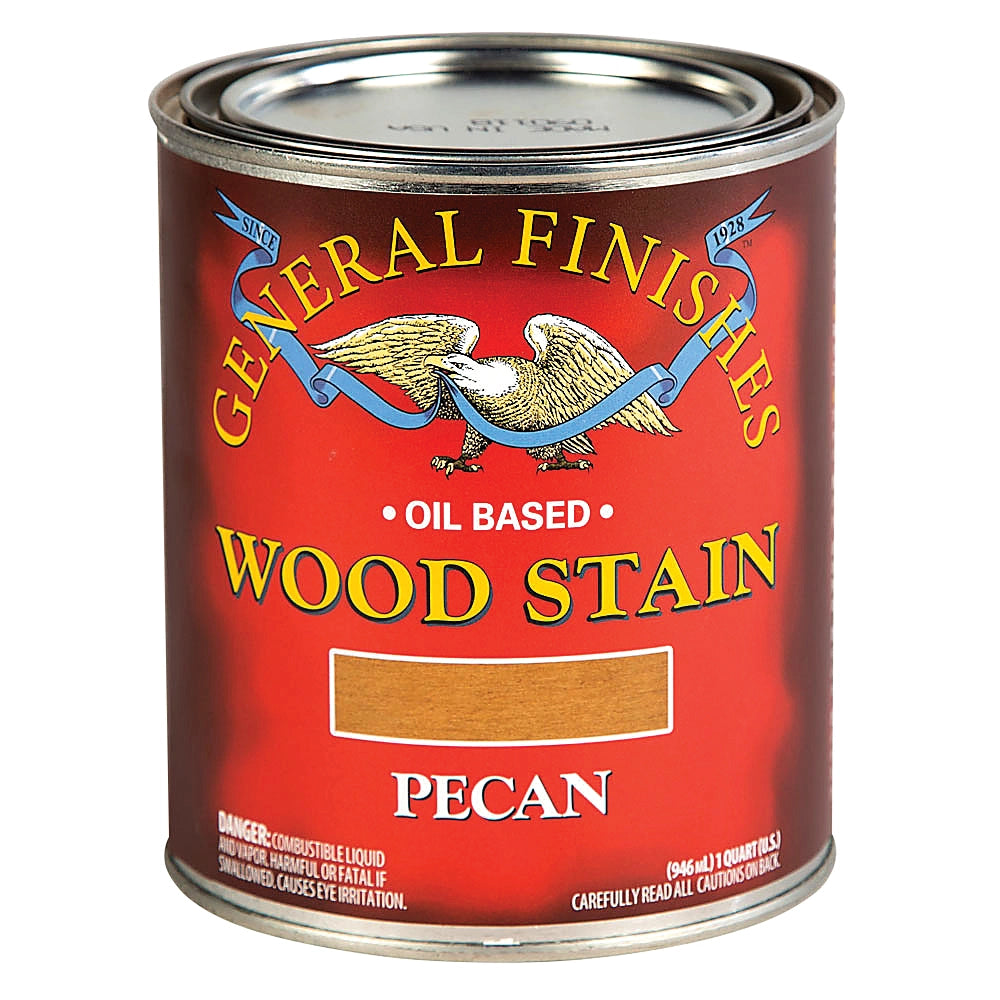 General Finishes Oil Based Wood Stain, Pecan,  1/2 Pint