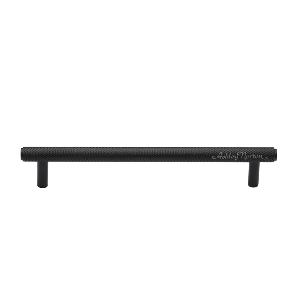 7-1/4''  Basel Knurled Cabinet Pull, Flat Black