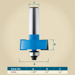 Rockler 1/4" Shank Rabbeting Bit Set
