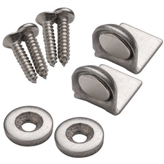 Angle-Mount Stainless Steel Magnetic Catch, 20 lb. Hold
