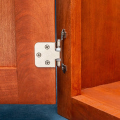 Variable Overlay Self-Closing Face-Mount Cabinet Hinges (3429), Antique Brass