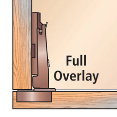 Salice 105° Long Arm Hinges, Frameless, Titanium Finish, Full Overlay