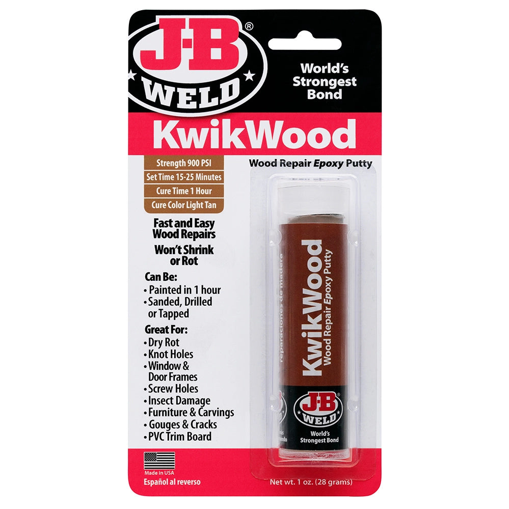 J-B Weld KwikWood Epoxy Wood Repair Putty, 1 oz.