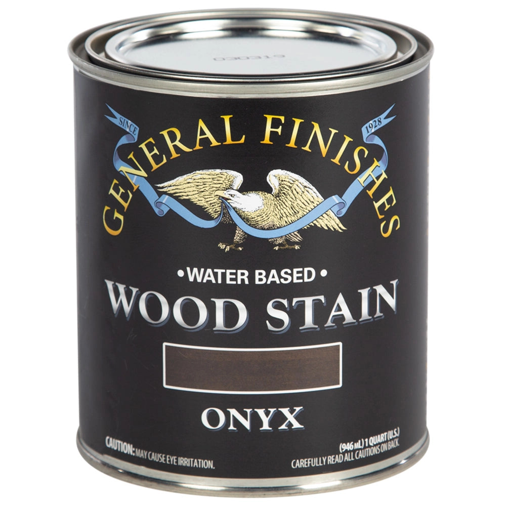 General Finishes Water-Based Wood Stain, Onyx, Quart