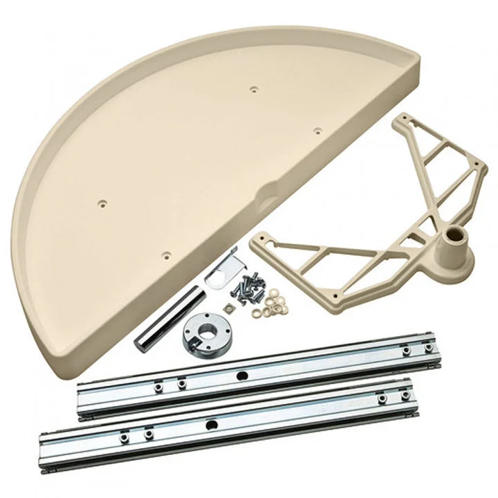 Half-Moon REV-A-TRAY Pivot & Slide - 1 Shelf Set, Almond (6881-33-15-52)