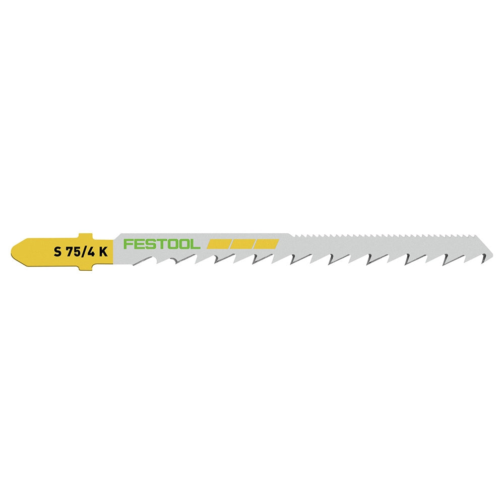 Festool Jigsaw Blades, Wood Curves, S 75/4 K/5, 5-Pack (204265)