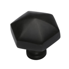 1-1/4''  Classix Hex Cabinet Knob, Flat Black