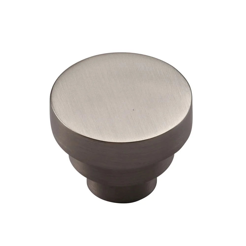 1-1/4''  Round Step Cabinet Knob, Satin Nickel