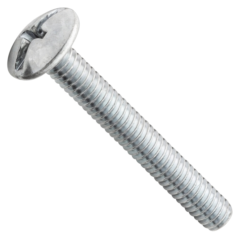 Centerline 8-32 x 1-1/4'' Truss Head Slot/Phillips Machine Screws for Pulls and Knobs, Zinc, 50-Pack