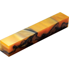 Swirled Black and Bronze Acrylic Pen Blank
