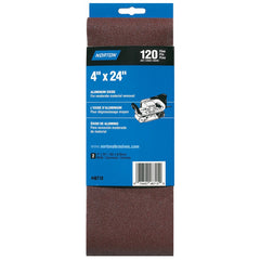 Norton Aluminum Oxide 4'' x 24'' Sanding Belts, 2-Pack, 80-Grit