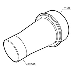 Rockler 2-1/4'' to 4'' Shop Vacuum Conical Adapter