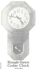 Rough-Sawn Cedar Clock Downloadable Plan