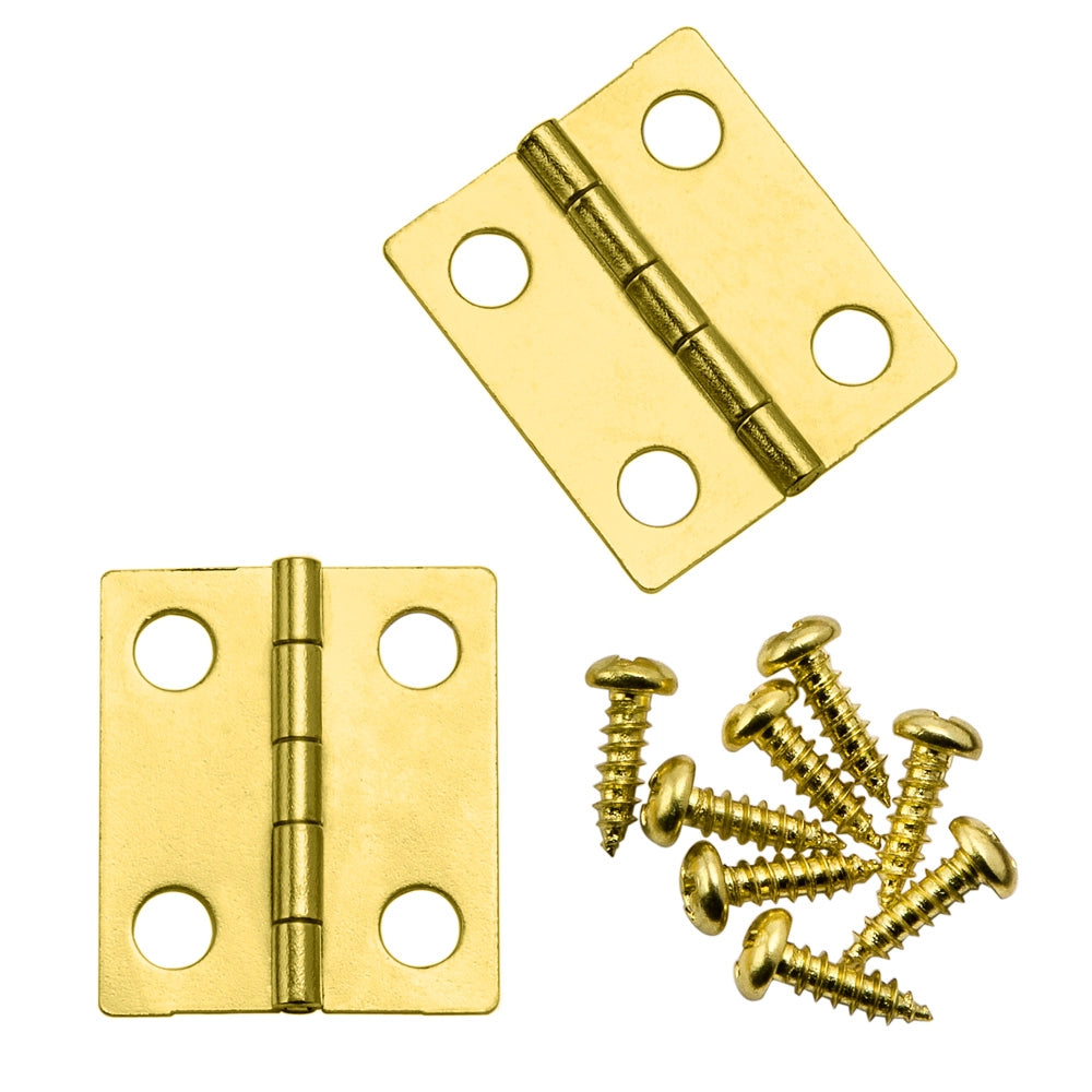 1" x 7/8" Butt Hinge, Brass