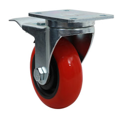 4'' 300-lb. Heavy Duty Polyurethane Caster, Swivel w/Total Lock Brake
