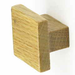 1-3/8''  Designer Wood Square Cabinet Knob, Oak