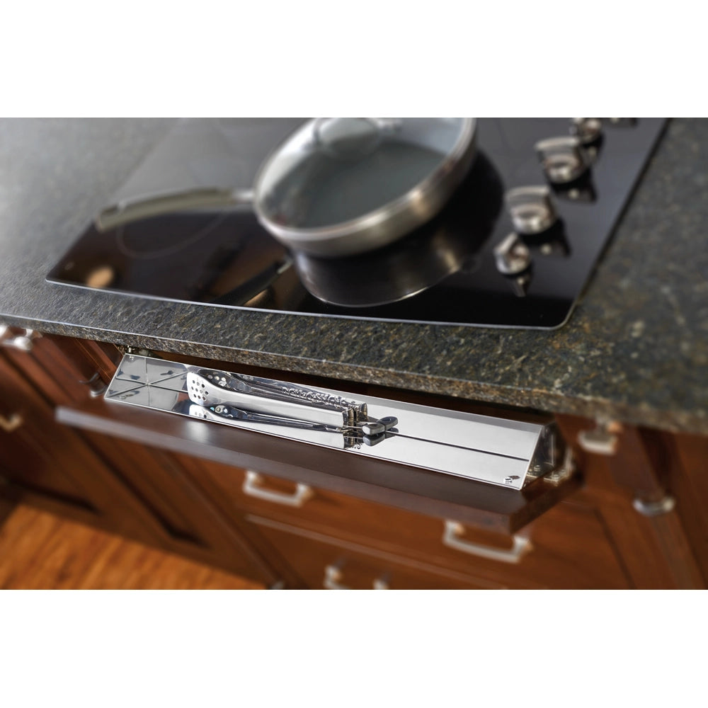 Tip-Out Tray Stainless Steel with Soft-Close Hinges - 25 in.