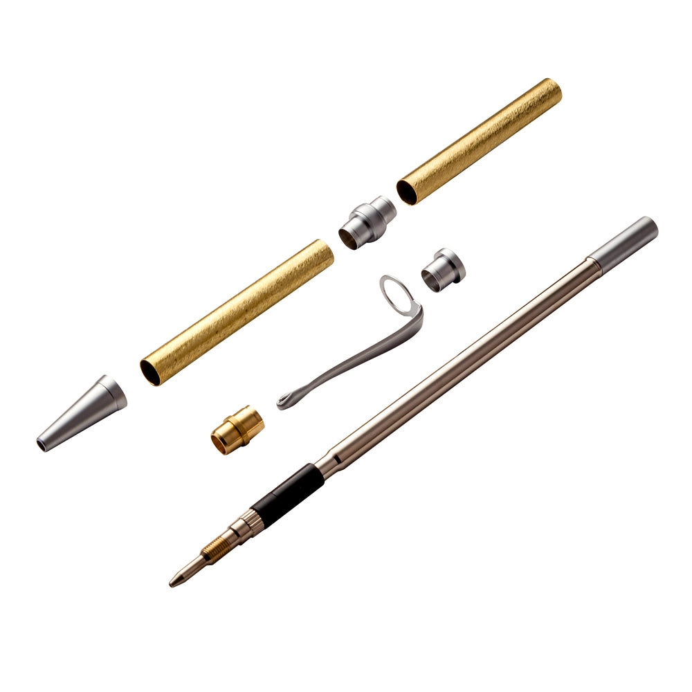 Slimline Click Pencil Hardware Kit, Brushed Satin