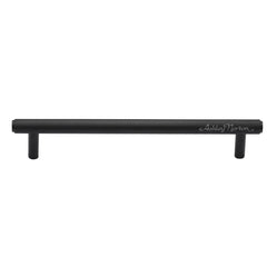 11-1/4''  Basel Knurled Cabinet Pull, Flat Black