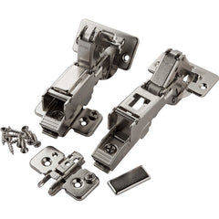 Half Overlay Blum® 170° Snap Close Clip Top Frameless Hinges, Pair