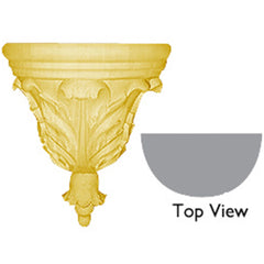 Medium Rubberwood Half Round Acanthus Corbel (1863)