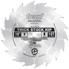 10" x 18T Freud® Industrial Thick Stock Rip Blade (LM71M010)