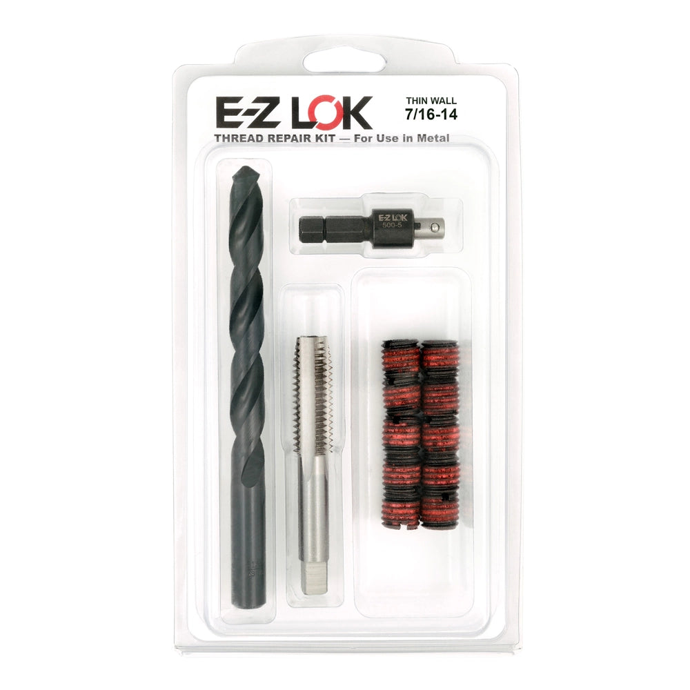 E-Z LOK Thread Repair Kit for Metal - Thin Wall - 7/16-14 x 9/16-12