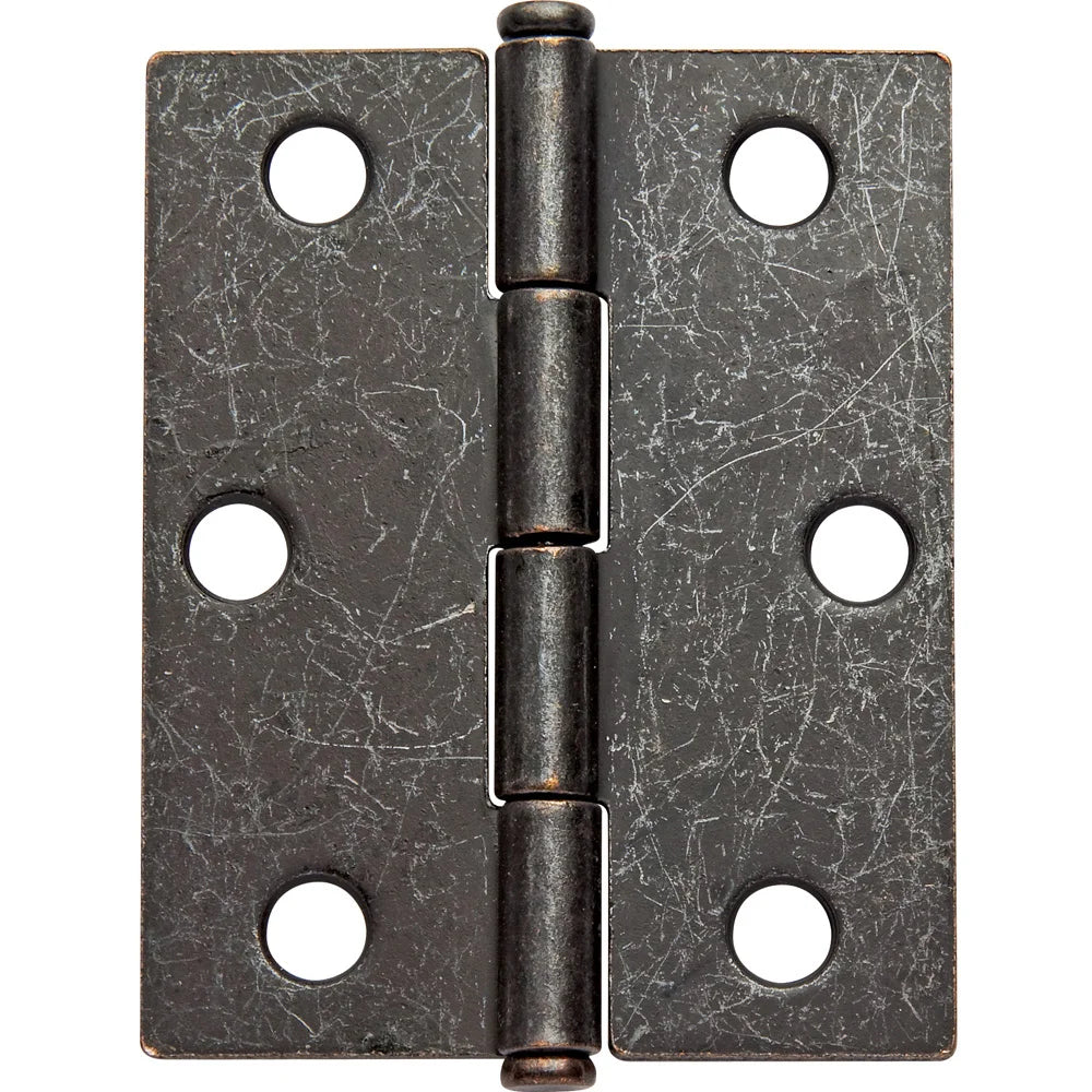 Flat Tipped Butt Hinge w/Removable Pin, 2-1/2" L x 2" W, Oil Rubbed Bronze