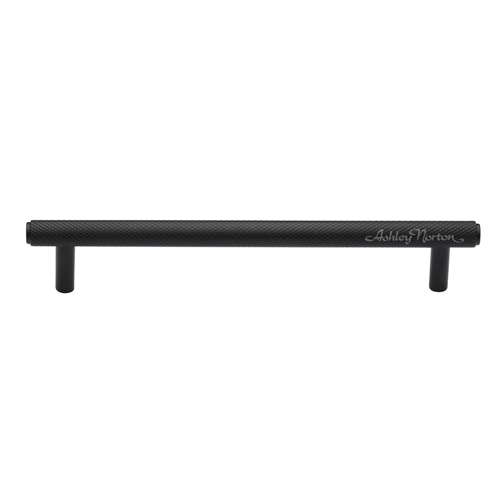 5-1/4''  Basel Knurled Cabinet Pull, Flat Black