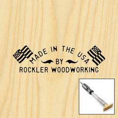 Three-Line Arc with Flags Branding Iron, Electric Handle