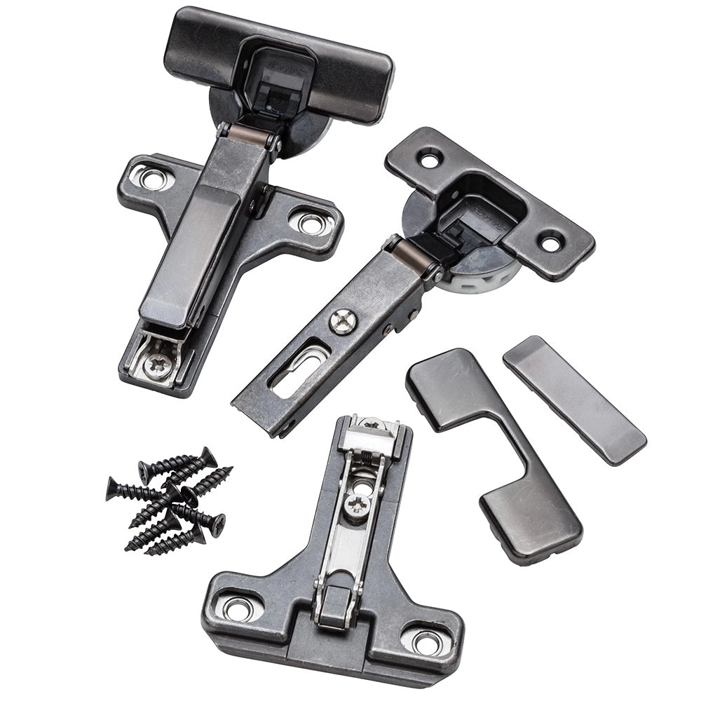 Salice 105°  Soft-Close  Long Arm Hinges, Face Frame, Titanium Finish, 3/4'' Overlay