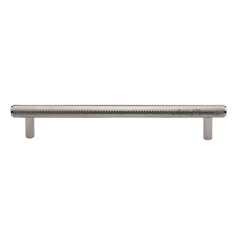 9-1/4''  Basel Knurled Cabinet Pull, Polished Nickel