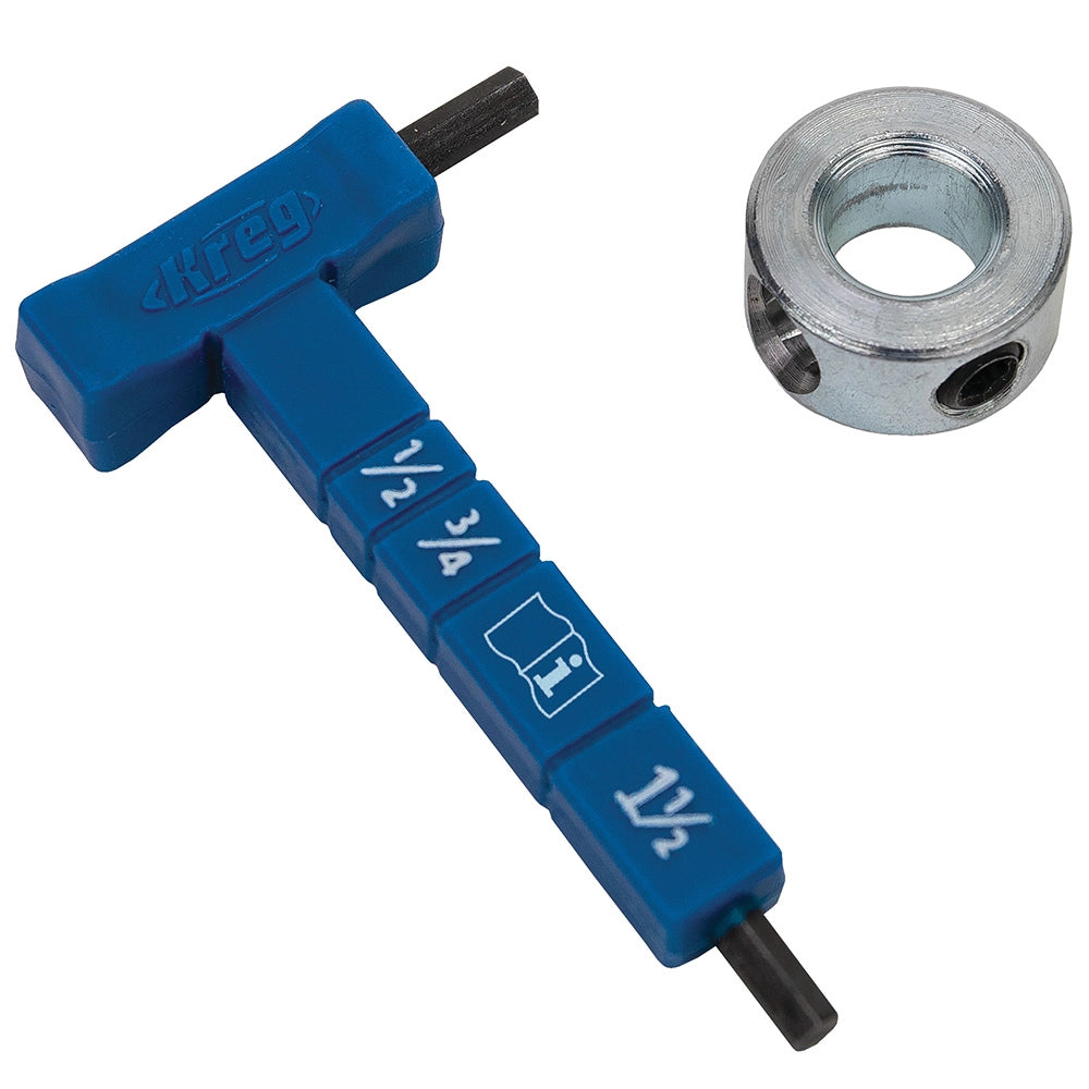 Kreg Easy-Set Stop Collar & Thickness Gauge/Hex Wrench