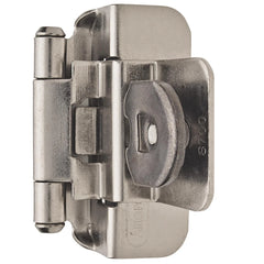3/8'' Inset Double Demountable Cabinet Hinges, Satin Nickel