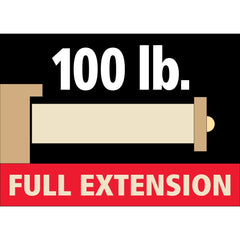 16" Centerline® Lifetime Series 757A 100 lb. Full Extension Shelf Slides