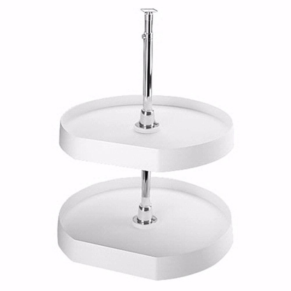 20" (508 mm) Diameter D-Shaped Shelves, White (6272-20-11-52)