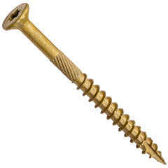 Centerline #10 x 2'' Flat Head Star Drive Fluted-Tip Wood Screws, Exterior Bronze Ceramic, 50-Pack