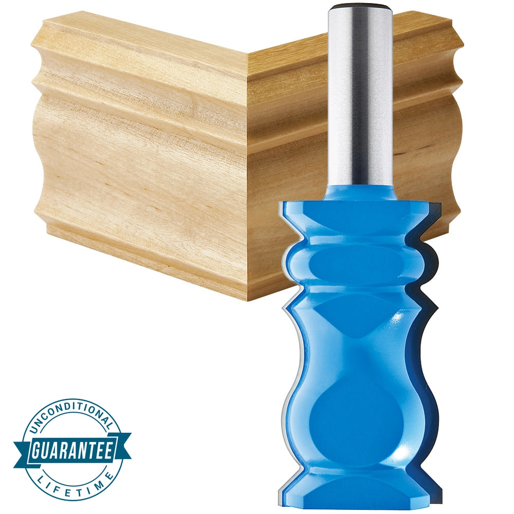 Rockler Crown Moulding Router Bit - 1-1/4" Dia x 2-1/4" H x 1/2" Shank