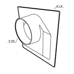 Jointer Dust Hood - 8" X 8"