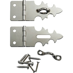 Nickel Decorative Jewelry Box Lock Hasps, Pair