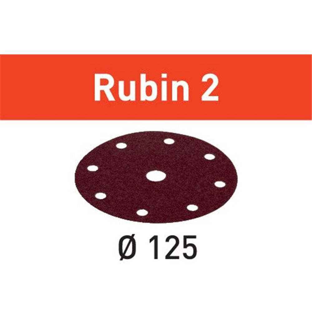 60-Grit 5'' Festool Rubin 2 D125 Abrasive Discs, 10-Pack (499102)