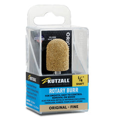 Kutzall Original - Ball Nose Burr, 1/4'' Shaft, Head Diameter 3/4'' X Head Length 1-1/8'', Fine