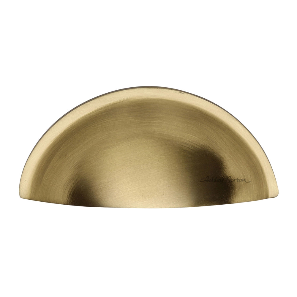 3-1/4''  Rear Mounted Modern Cabinet Bin Pull, Satin Brass