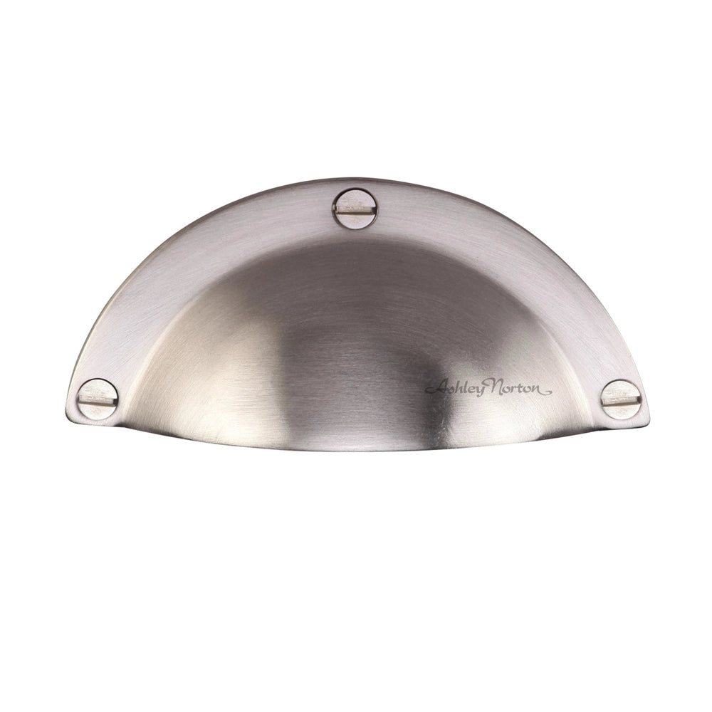 3-3/4''  Front Mounted Cabinet Bin Pull, Satin Nickel